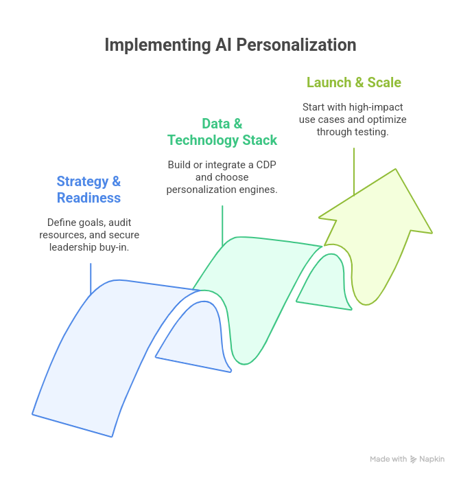 Steps to Implement AI powered personalization