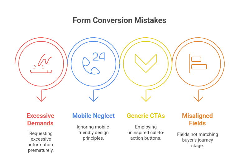 graphic showing the form conversion mistakes that kills c