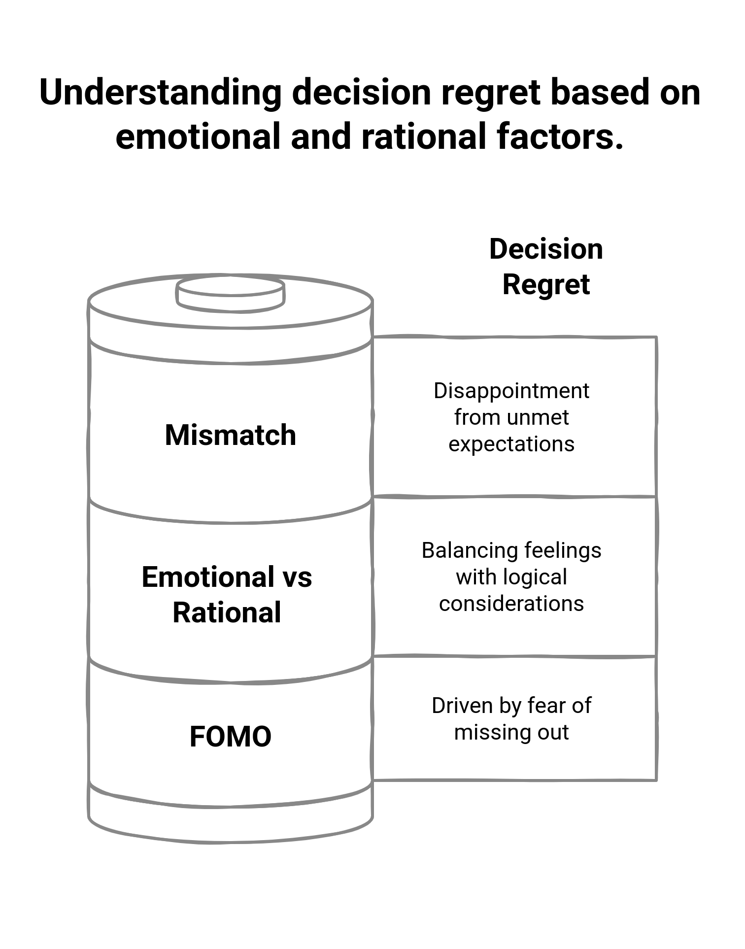 Graphic showing the reasosn why product dissonance happens