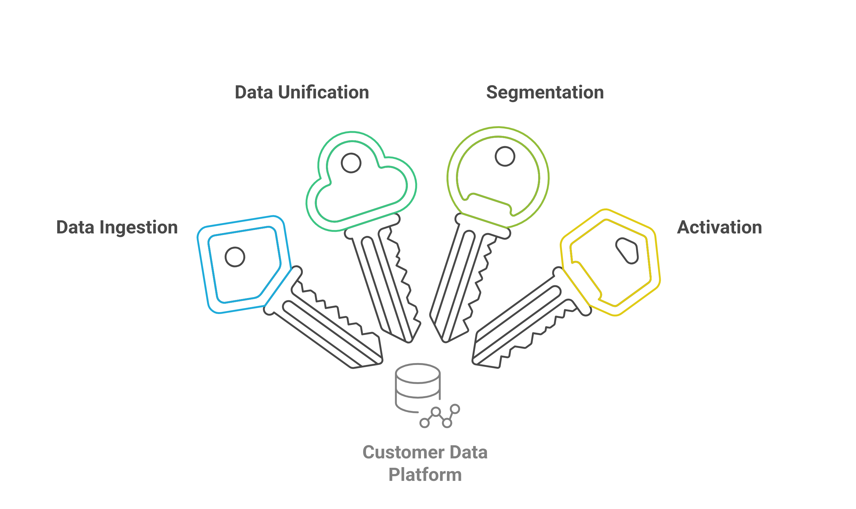 graphic showing the key components of a CDP
