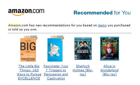 Amazon recommendation engine