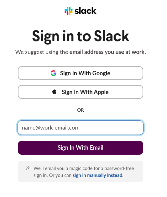 slack's login