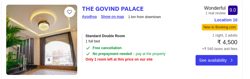 booking.com urgency offers