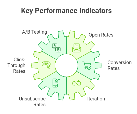 graphic showing the key performance indicators to track success