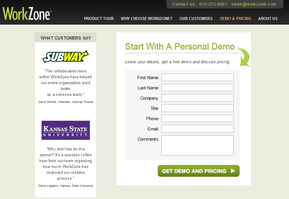 workzone variant A for ab testing